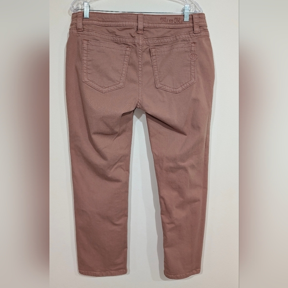 Miss Me Mid Rise Easy Crop Dusty Pink Cropped Jeans Stretch, Women's 14, 32 - Picture 3 of 6